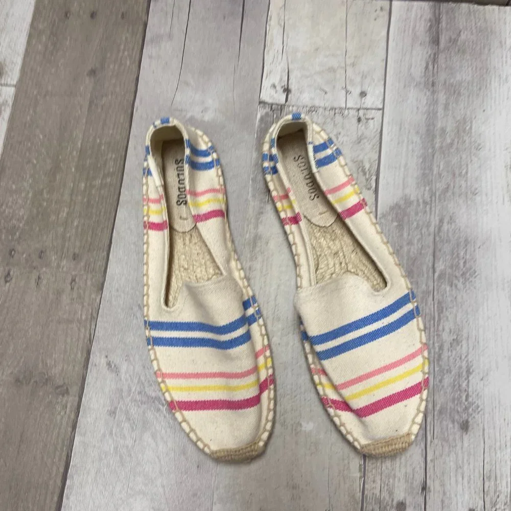 Soludos Striped Espadrilles Flats Size 7